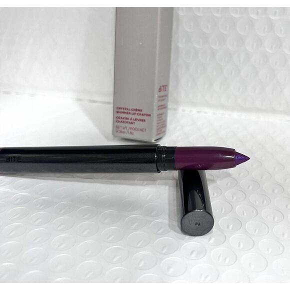 BITE Beauty Crystal Creme Shimmer Lip Crayon GRAPE GLAZE ~ Rare - Picture 2 of 4